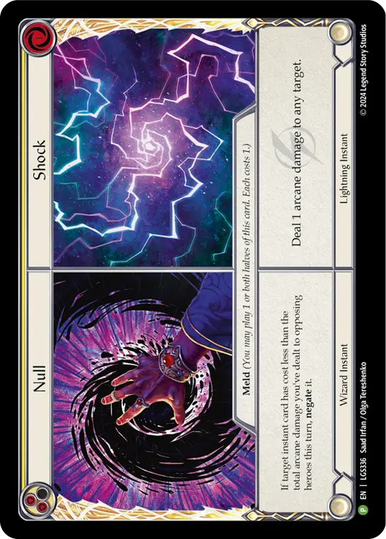 Null // Shock (Yellow) LGS336, carta de Flesh and Blood de Local Game Store Promos