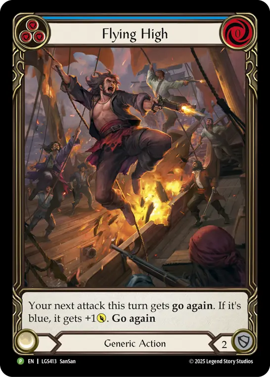 Flying High (Blue) LGS413, carta de Flesh and Blood de Local Game Store Promos