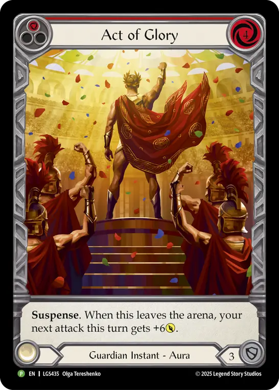 Act of Glory (Red) LGS435, carta de Flesh and Blood de Local Game Store Promos