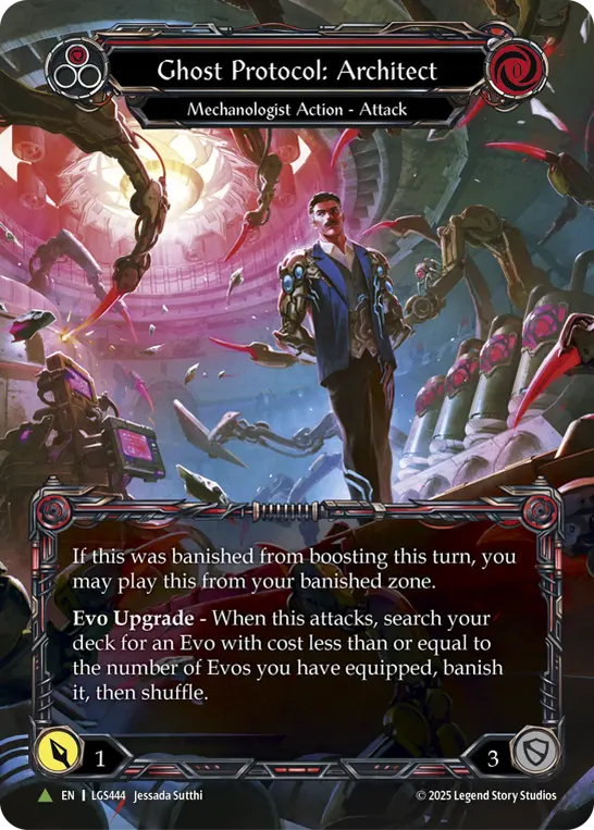 Ghost Protocol: Architect (Red) LGS444, carta de Flesh and Blood de Local Game Store Promos