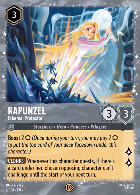 Rapunzel - Ethereal Protector 2/8, carta de Disney Lorcana de PD1