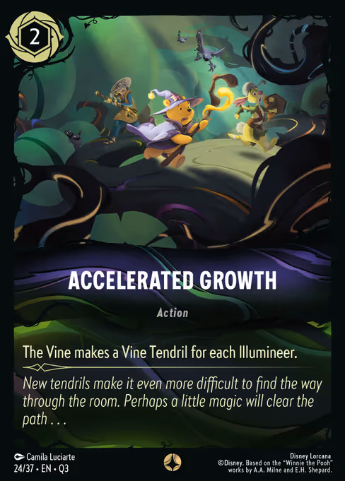 Accelerated Growth 24/37, carta de Disney Lorcana de Hunny Rescue – Illumineer's Quest