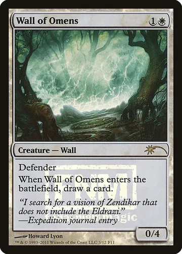 Wall of Omens 3, carta de Magic: The Gathering de Friday Night Magic 2011