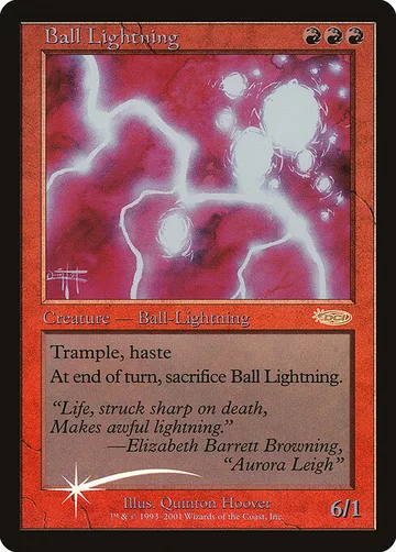 Ball Lightning 1, carta de Magic: The Gathering de Judge Gift Cards 2001