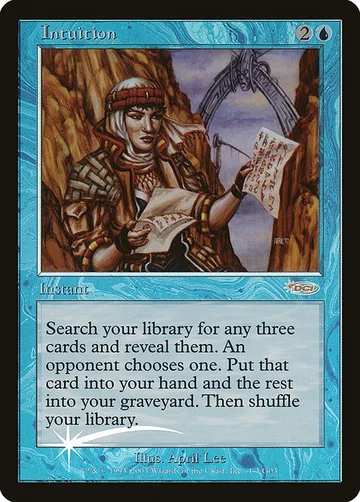 Intuition 1, carta de Magic: The Gathering de Judge Gift Cards 2003