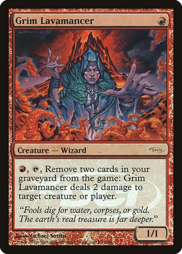 Grim Lavamancer 2, carta de Magic: The Gathering de Judge Gift Cards 2006