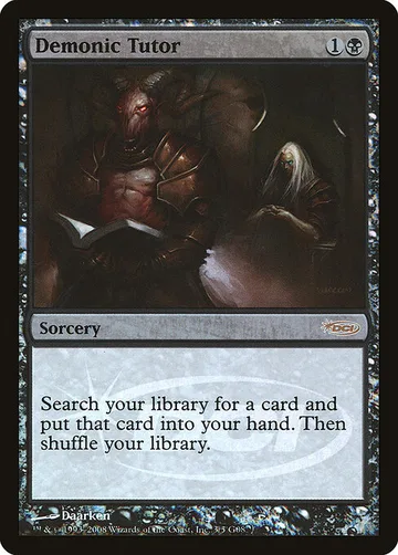Demonic Tutor 3, carta de Magic: The Gathering de Judge Gift Cards 2008
