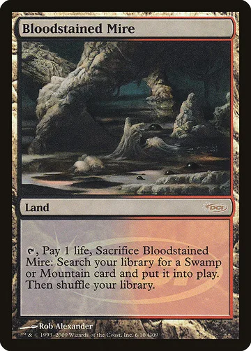 Bloodstained Mire 6, carta de Magic: The Gathering de Judge Gift Cards 2009
