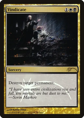 Vindicate 7, carta de Magic: The Gathering de Judge Gift Cards 2013