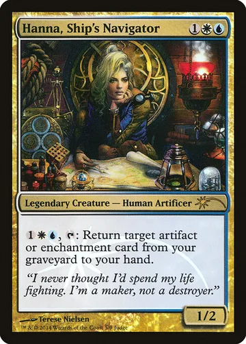 Hanna, Ship's Navigator 5, carta de Magic: The Gathering de Judge Gift Cards 2014