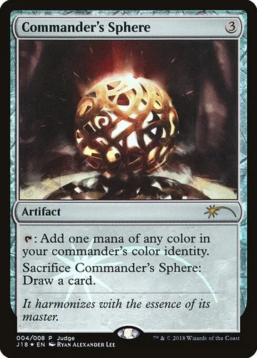 Commander's Sphere 4, carta de Magic: The Gathering de Judge Gift Cards 2018