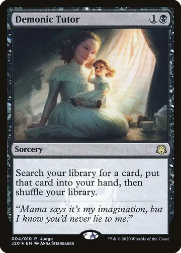 Demonic Tutor 4, carta de Magic: The Gathering de Judge Gift Cards 2020