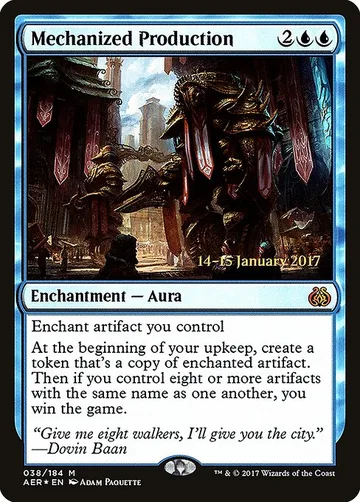 Mechanized Production 38s, carta de Magic: The Gathering de Aether Revolt Promos