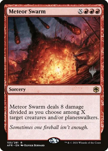 Meteor Swarm 155p, carta de Magic: The Gathering de Adventures in the Forgotten Realms Promos