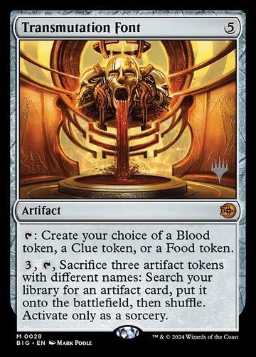 Transmutation Font 28p, carta de Magic: The Gathering de The Big Score Promos