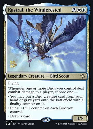 Kastral, the Windcrested 221s, carta de Magic: The Gathering de Bloomburrow Promos