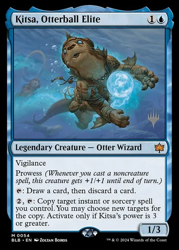 Kitsa, Otterball Elite 54p, carta de Magic: The Gathering de Bloomburrow Promos