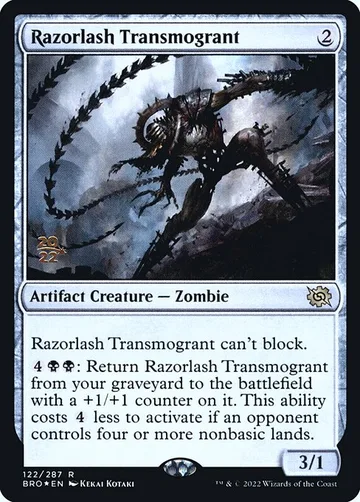 Razorlash Transmogrant 122s, carta de Magic: The Gathering de The Brothers' War Promos