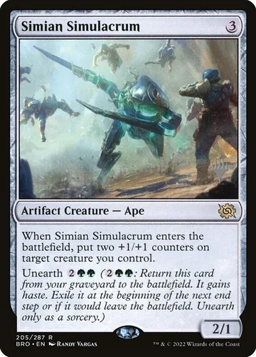 Simian Simulacrum 205p, carta de Magic: The Gathering de The Brothers' War Promos