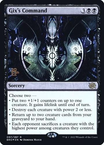 Gix's Command 97s, carta de Magic: The Gathering de The Brothers' War Promos