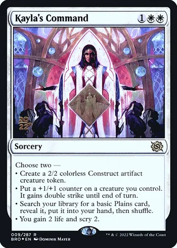 Kayla's Command 9s, carta de Magic: The Gathering de The Brothers' War Promos