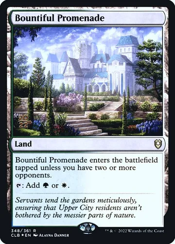 Bountiful Promenade 348s, carta de Magic: The Gathering de Battle for Baldur's Gate Promos