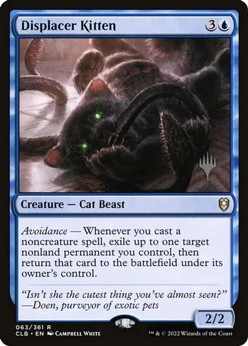 Displacer Kitten 63p, carta de Magic: The Gathering de Battle for Baldur's Gate Promos