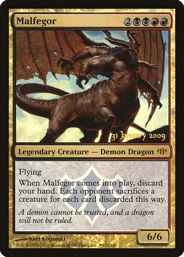 Malfegor 117★, carta de Magic: The Gathering de Conflux Promos