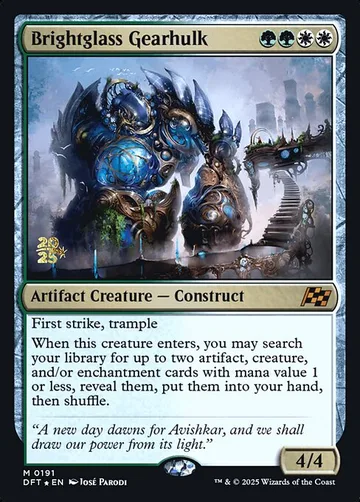 Brightglass Gearhulk 191s, carta de Magic: The Gathering de Aetherdrift Promos