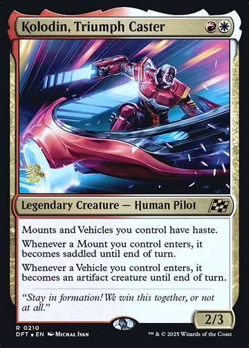 Kolodin, Triumph Caster 210s, carta de Magic: The Gathering de Aetherdrift Promos