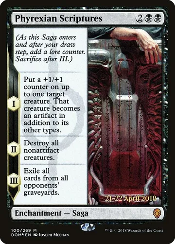 Phyrexian Scriptures 100s, carta de Magic: The Gathering de Dominaria Promos