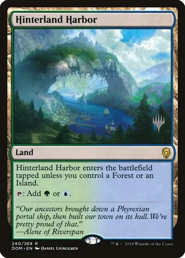 Hinterland Harbor 240p, carta de Magic: The Gathering de Dominaria Promos