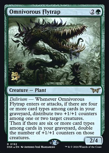 Omnivorous Flytrap 192s, carta de Magic: The Gathering de Duskmourn: House of Horror Promos