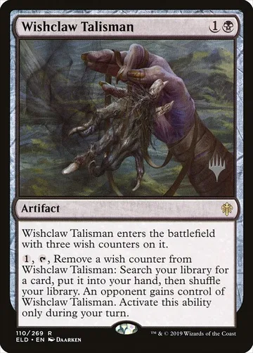 Wishclaw Talisman 110p, carta de Magic: The Gathering de Throne of Eldraine Promos