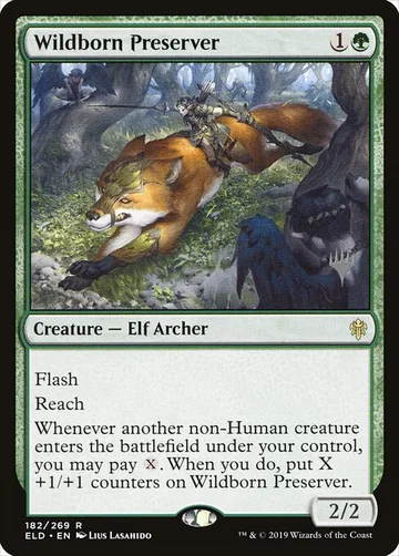 Wildborn Preserver 182p, carta de Magic: The Gathering de Throne of Eldraine Promos