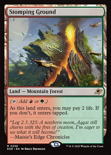 Stomping Ground 258p, carta de Magic: The Gathering de Edge of Eternities Promos