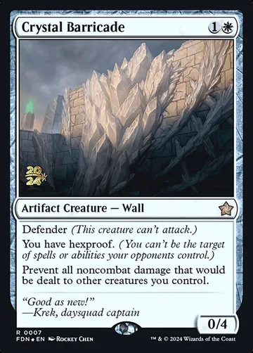 Crystal Barricade 7s, carta de Magic: The Gathering de Foundations Promos