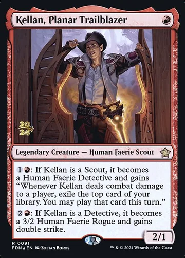 Kellan, Planar Trailblazer 91s, carta de Magic: The Gathering de Foundations Promos