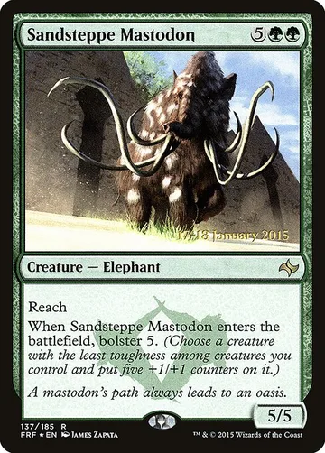 Sandsteppe Mastodon 137s, carta de Magic: The Gathering de Fate Reforged Promos