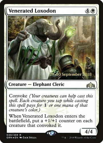 Venerated Loxodon 30s, carta de Magic: The Gathering de Guilds of Ravnica Promos