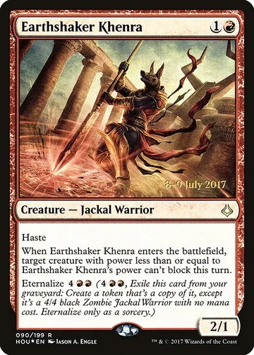 Earthshaker Khenra 90s, carta de Magic: The Gathering de Hour of Devastation Promos