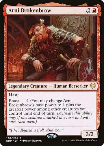 Arni Brokenbrow 120p, carta de Magic: The Gathering de Kaldheim Promos