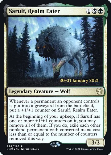 Sarulf, Realm Eater 228s, carta de Magic: The Gathering de Kaldheim Promos