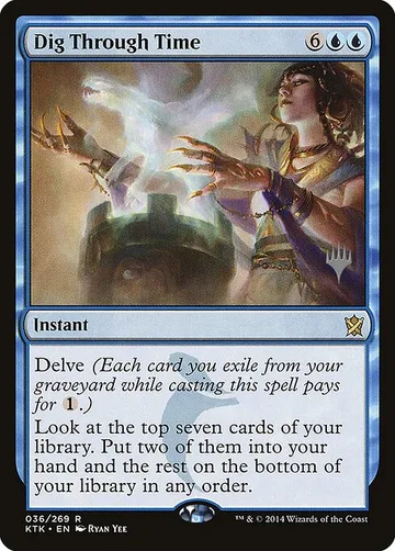 Dig Through Time 36p, carta de Magic: The Gathering de Khans of Tarkir Promos