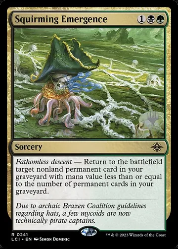 Squirming Emergence 241p, carta de Magic: The Gathering de The Lost Caverns of Ixalan Promos