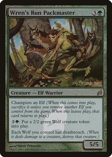 Wren's Run Packmaster 244★, carta de Magic: The Gathering de Lorwyn Promos