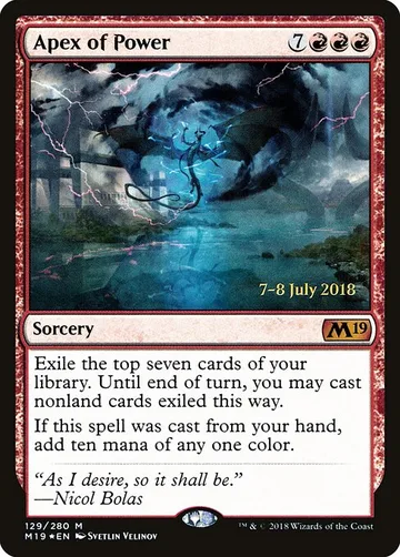 Apex of Power 129s, carta de Magic: The Gathering de Core Set 2019 Promos