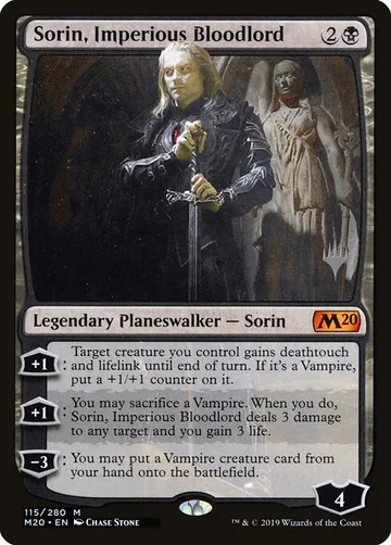 Sorin, Imperious Bloodlord 115p, carta de Magic: The Gathering de Core Set 2020 Promos