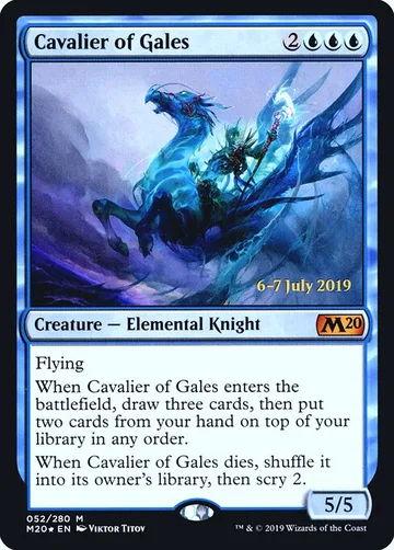 Cavalier of Gales 52s, carta de Magic: The Gathering de Core Set 2020 Promos