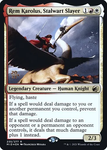 Rem Karolus, Stalwart Slayer 235s, carta de Magic: The Gathering de Innistrad: Midnight Hunt Promos